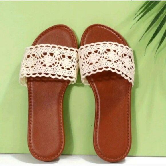 Bohemian breathable slide sandles sz 8.5 - Picture 5 of 6